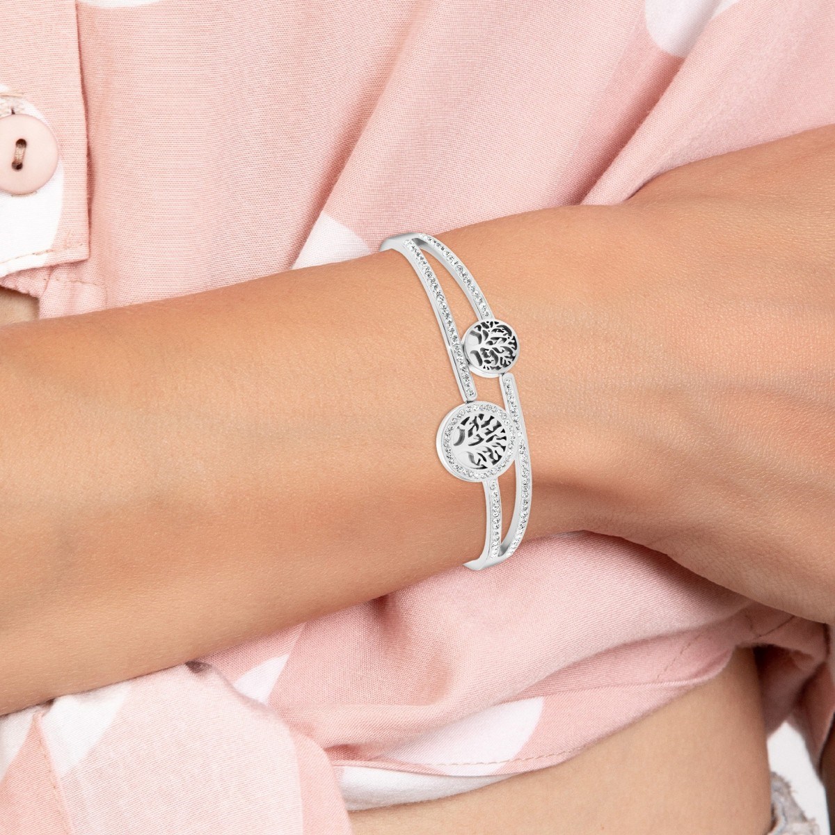 Bracelet arbre de vie SC Crystal orné de Cristaux scintillants