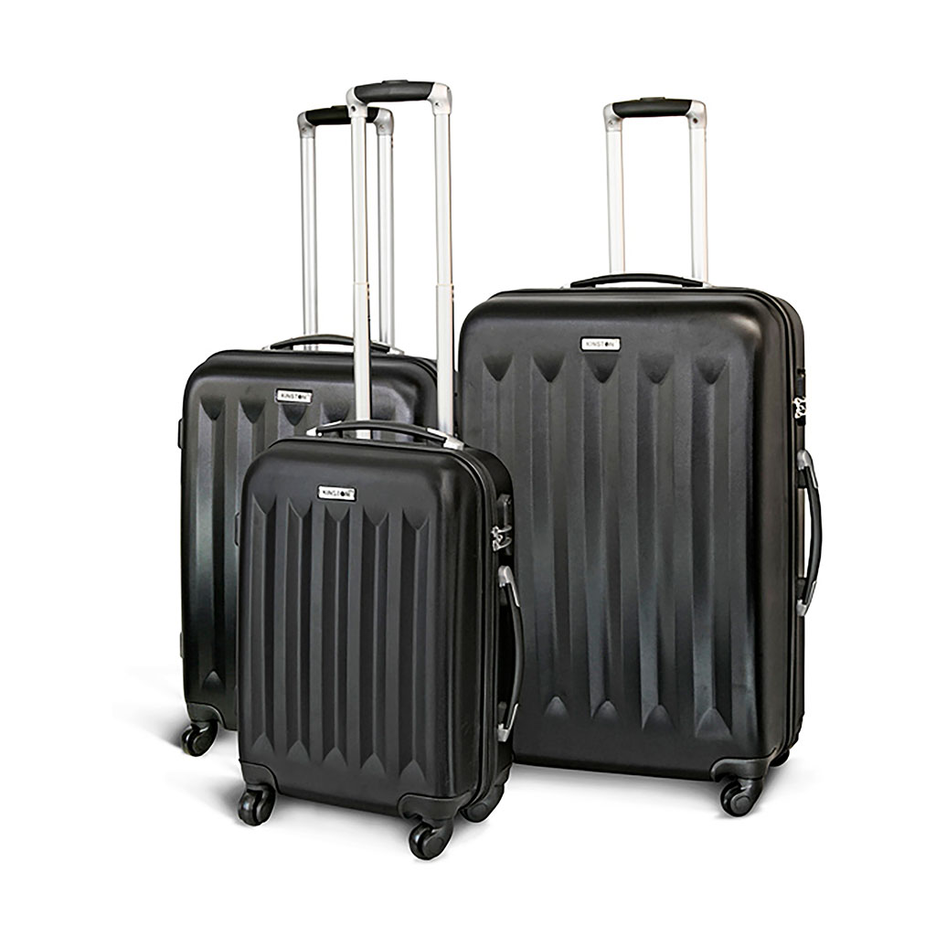 Valise coque à roulettes noire 40x60x26cm