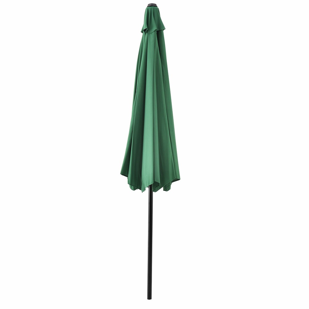 Parasol de jardin résistant au rayonnement uv imperméable polyester acier 300 cm vert