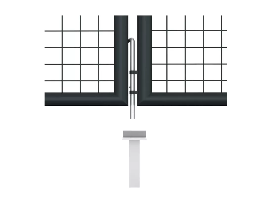 Portail en maille de jardin Acier galvanisé 400 x 150 cm Gris