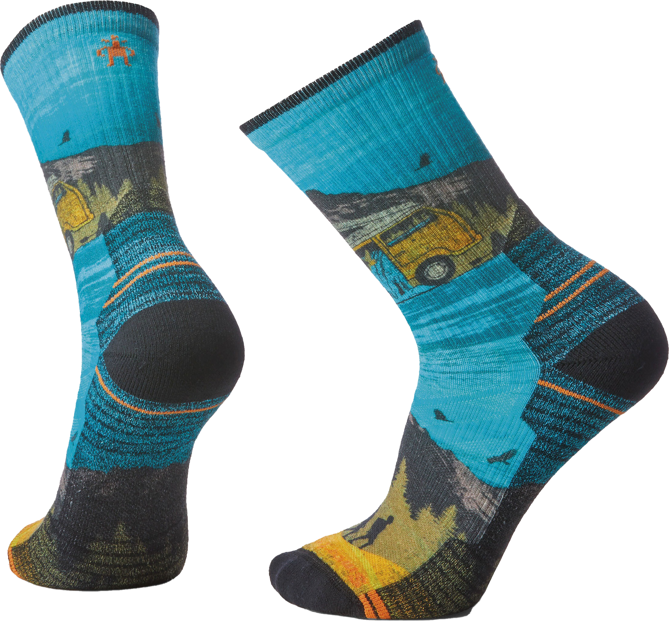 Hike Light Cushion Great Excursion Print Crew Socks Multi Color