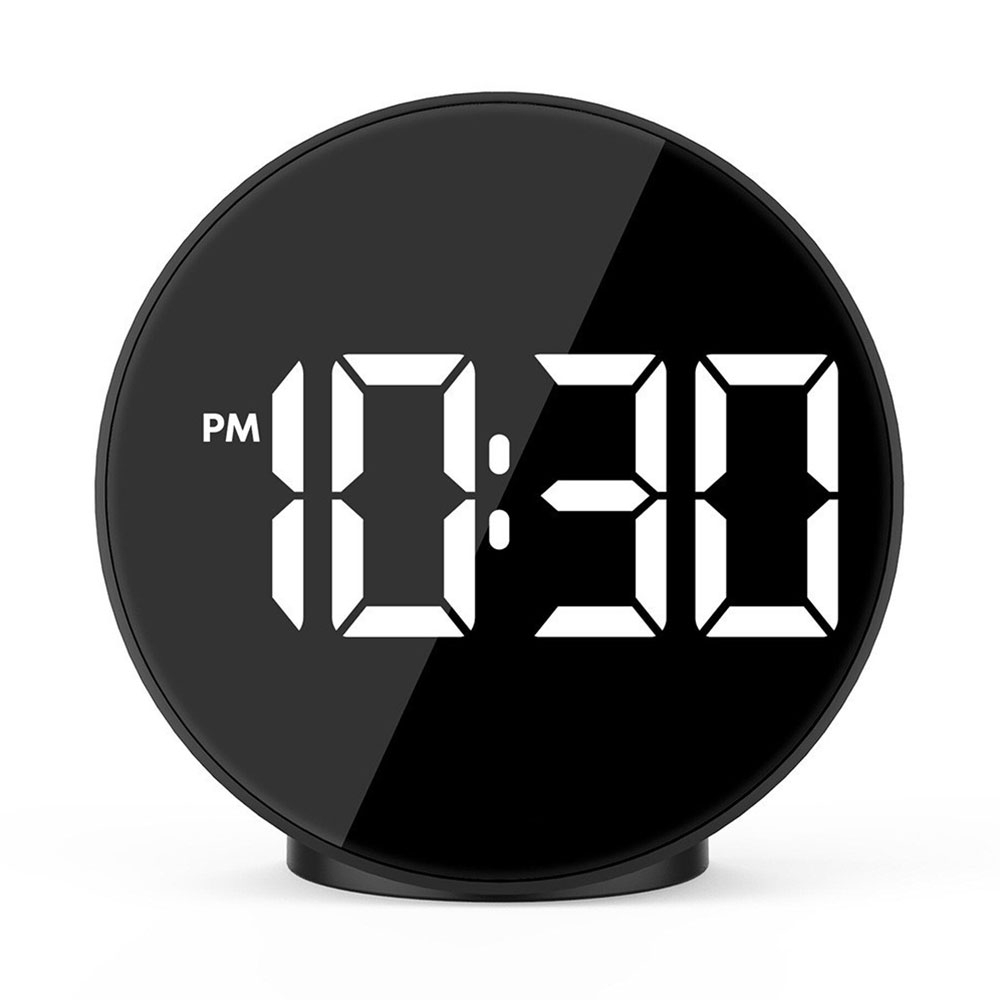 Digitaler LED Wecker USB Uhr mit Extra Grossem Display   Raumtemperatur Anzeige - Schwarz