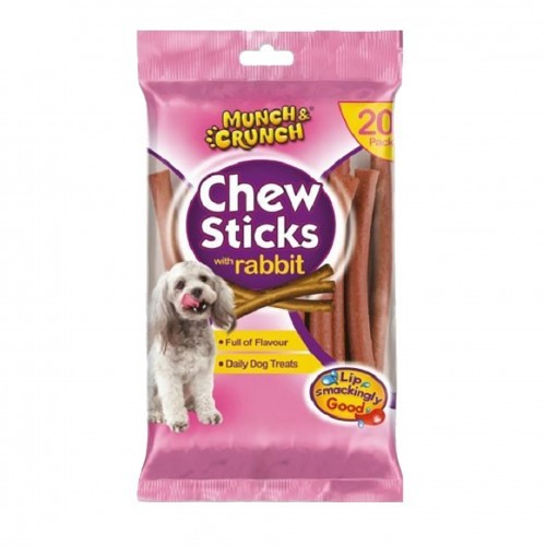 Barrinhas de petisco para cães com sabor de coelho