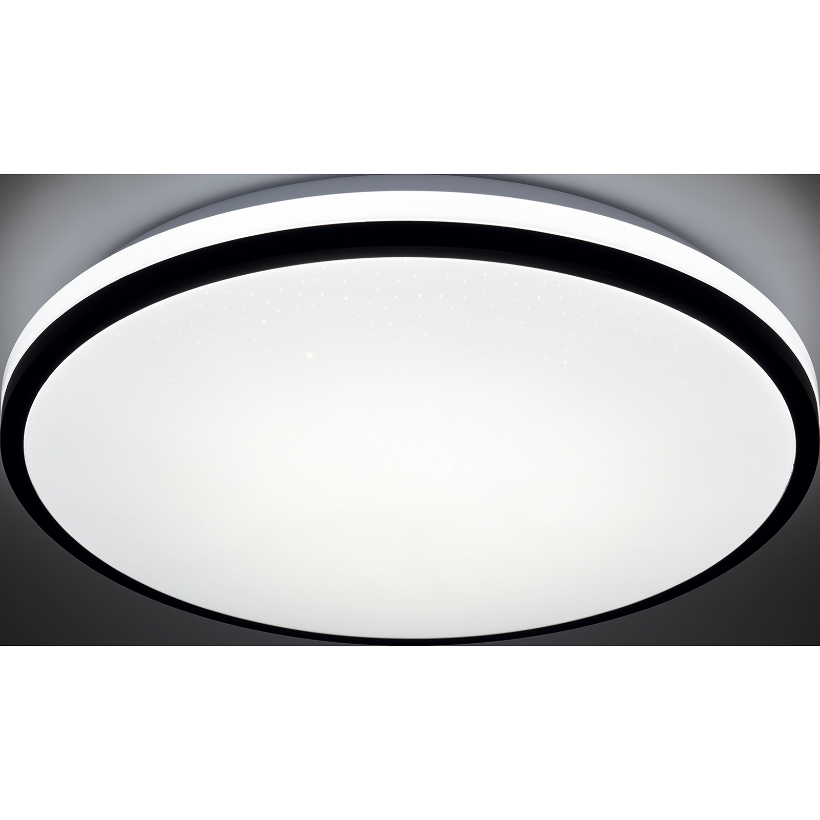 LAMPURA LED-Deckenleuchte - weiß-schwarz - mit Fernbedienung