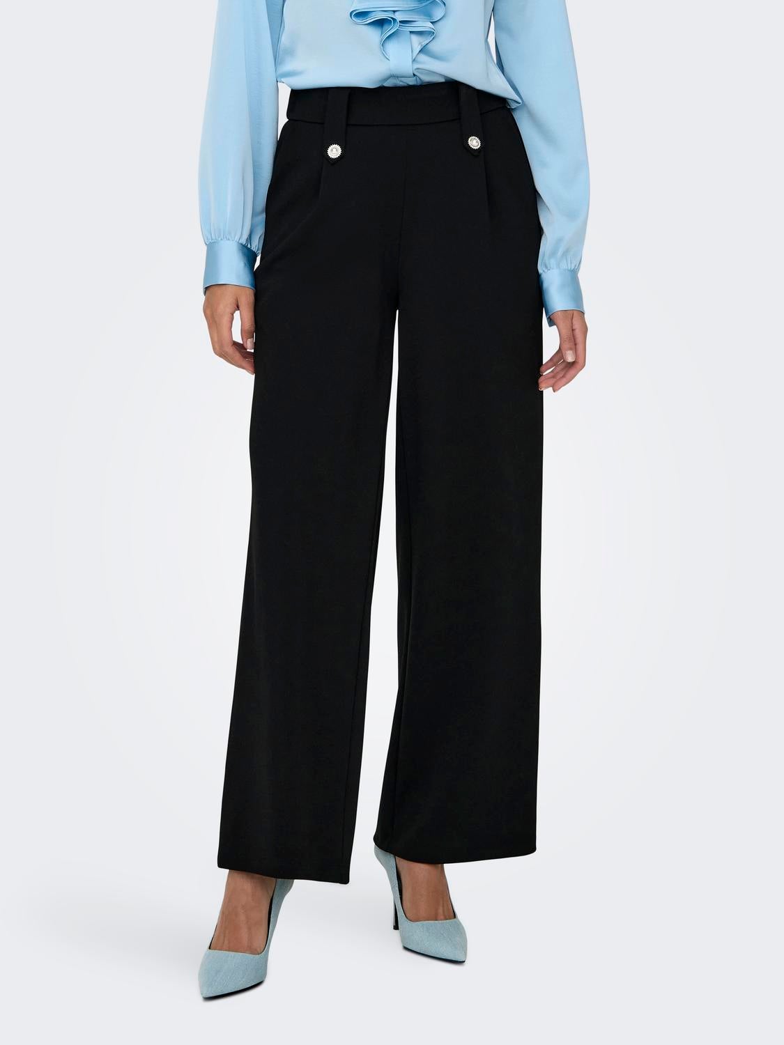 ONLSANIA Gerade geschnitten Hose Black
