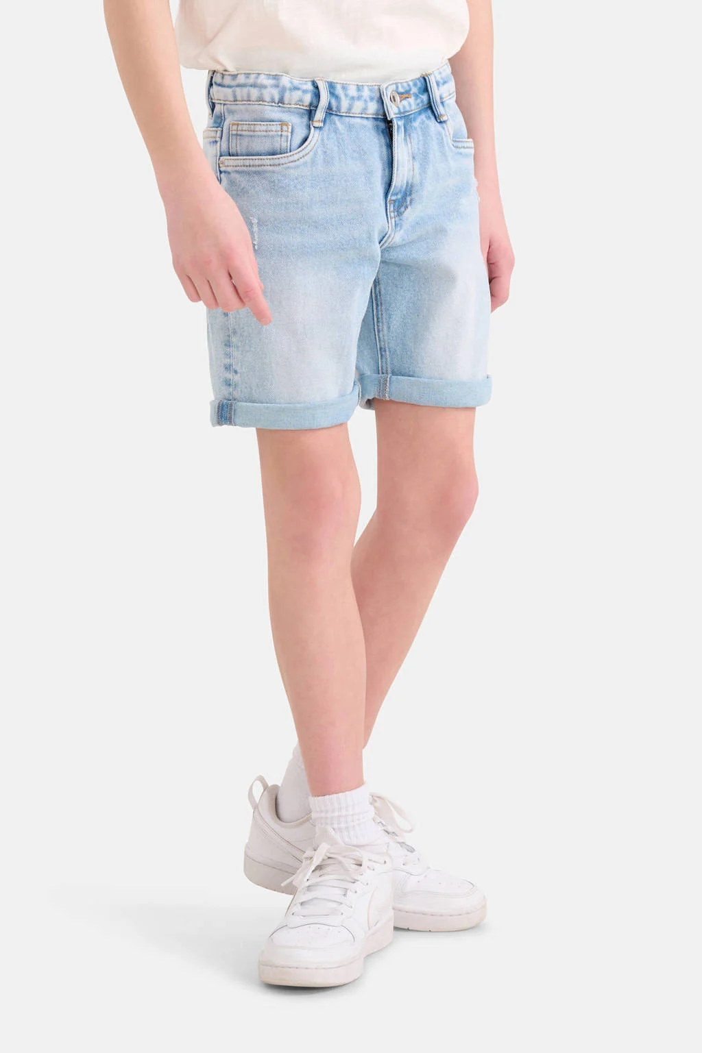 Shoeby regular fit denim short l:ight blue denim bleached