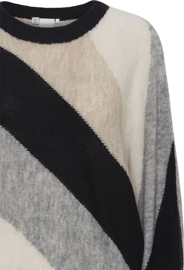 ICHI IHKAMARA LS SHORT2 Black striped