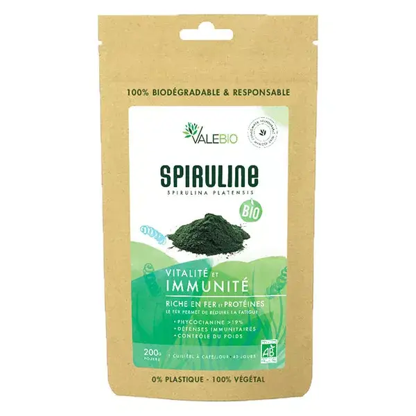 Valebio Espirulina Orgânica em Pó 200g