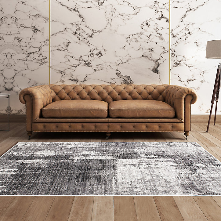 Tapis Izac essuyé gris L.150 x l.200 cm