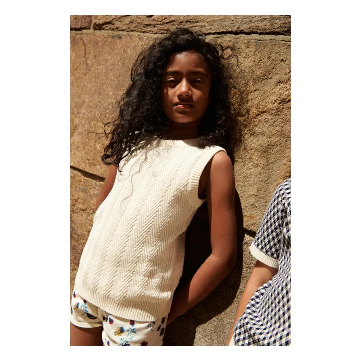 FUB Short Fleur Coton Bio | Ecru