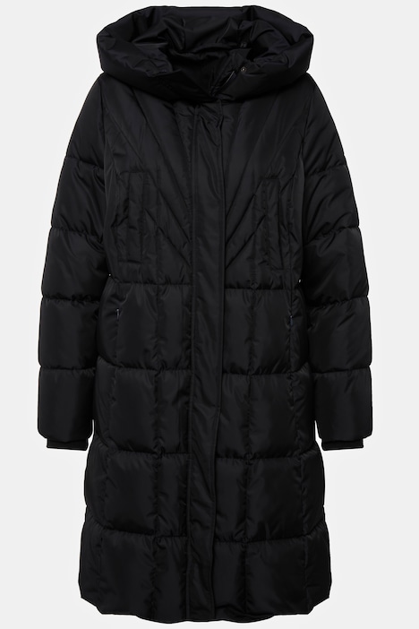Steppjacke, Metallic-Schimmer, Kapuze, 2-Wege-Zipper