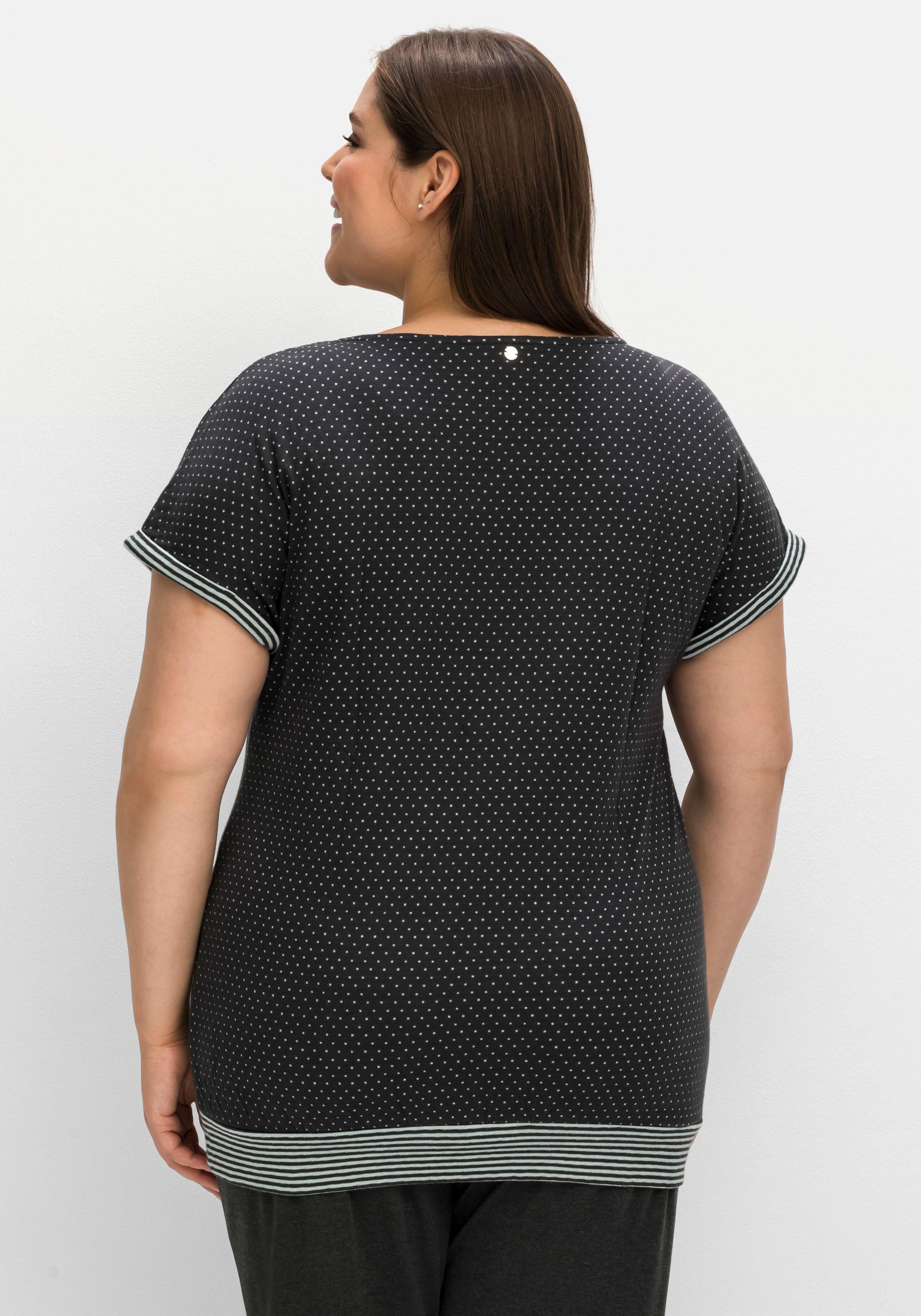 Relax-Shirt im Mustermix, mit Saumbündchen