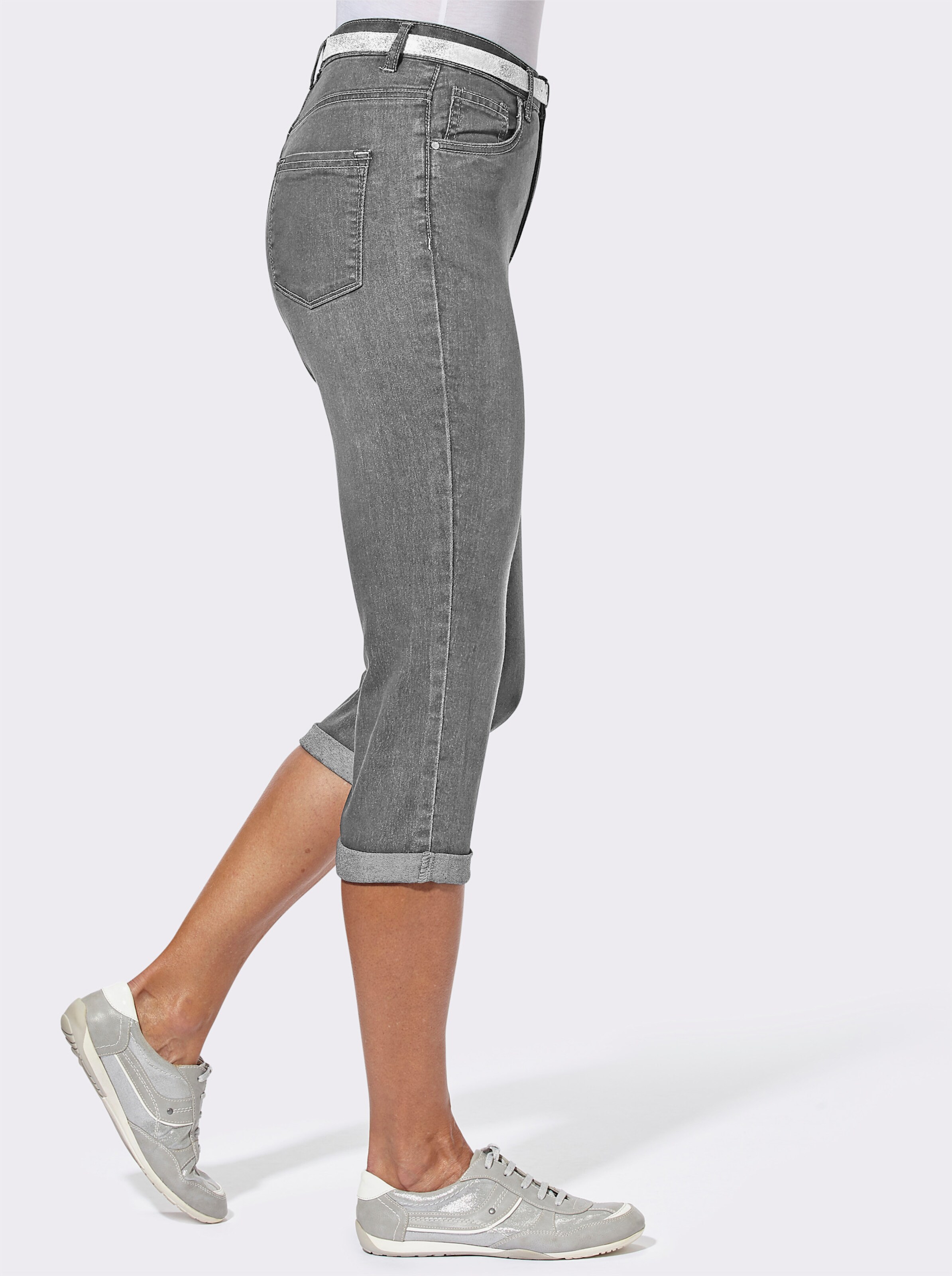 Caprihose inklusive Gürtel