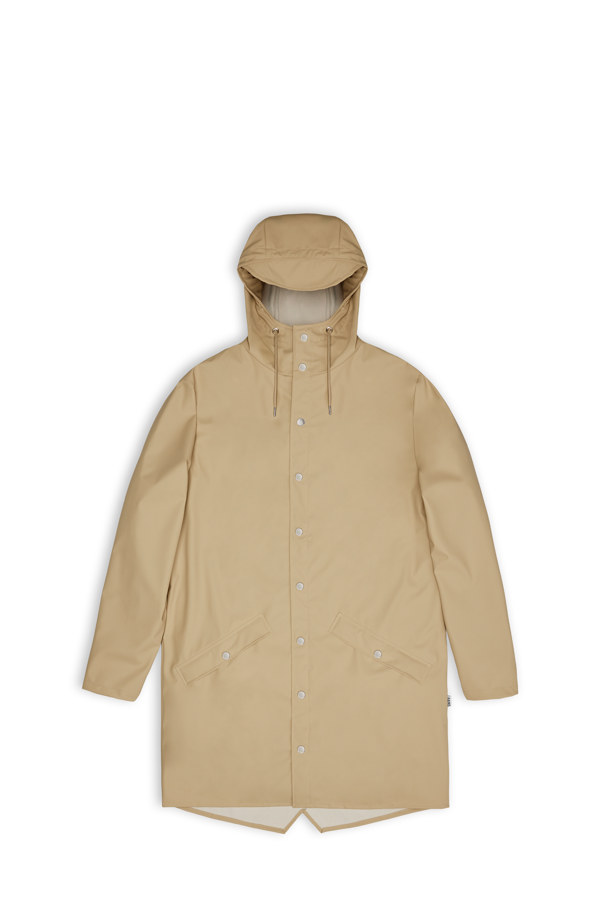 RAINS Coupe-vent imperméable long à capuche  Long Beige