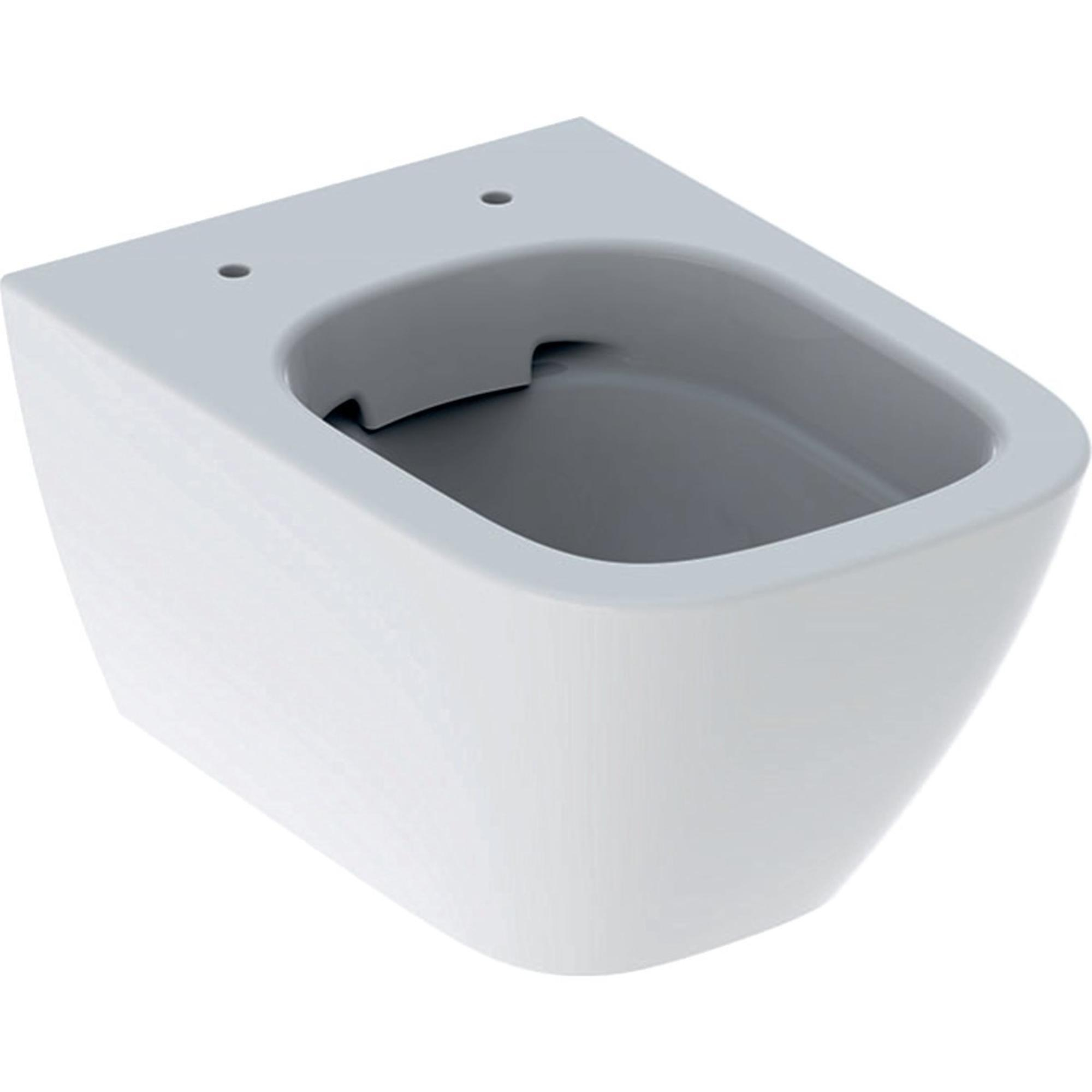 Geberit Smyle Square compact hangend randloos toilet met KeraTect wit glans