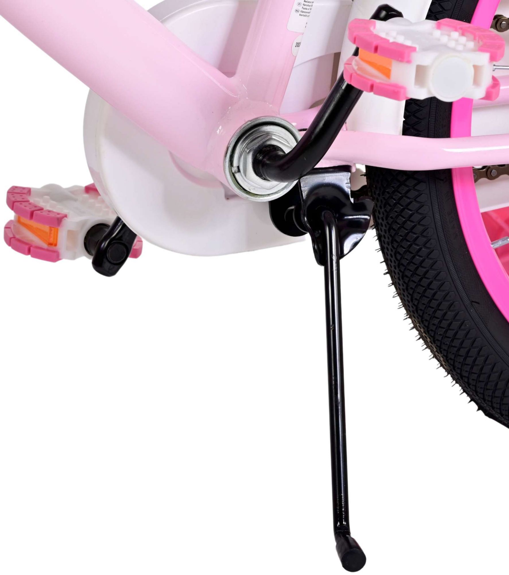 TPFSports Ashley Kinderfahrrad - Mädchen - 18 Zoll - Rücktritt + Handbremse - Rosa/Rot