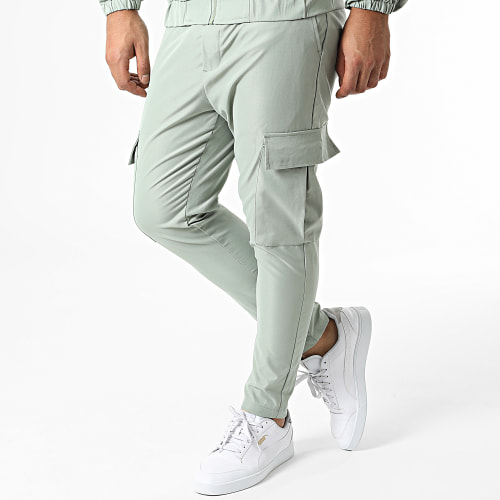 Ensemble Veste Zippée Et Pantalon Cargo AB327 Vert
