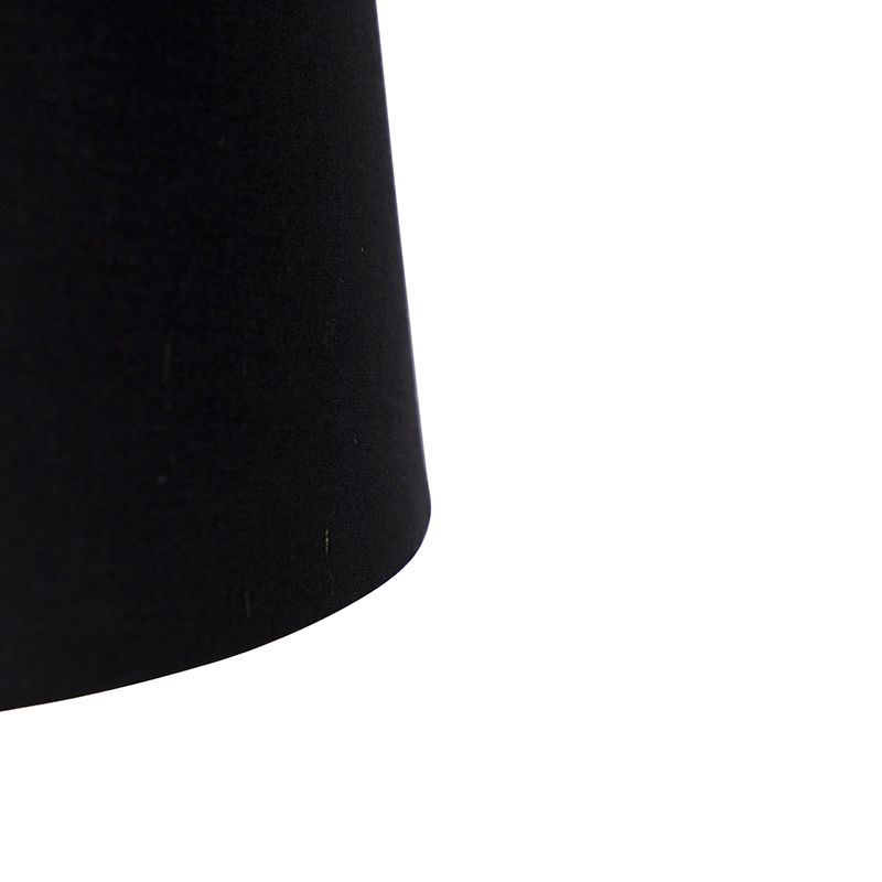 Hanglamp zwart met katoenen kap zwart met goud 35 cm - Blitz