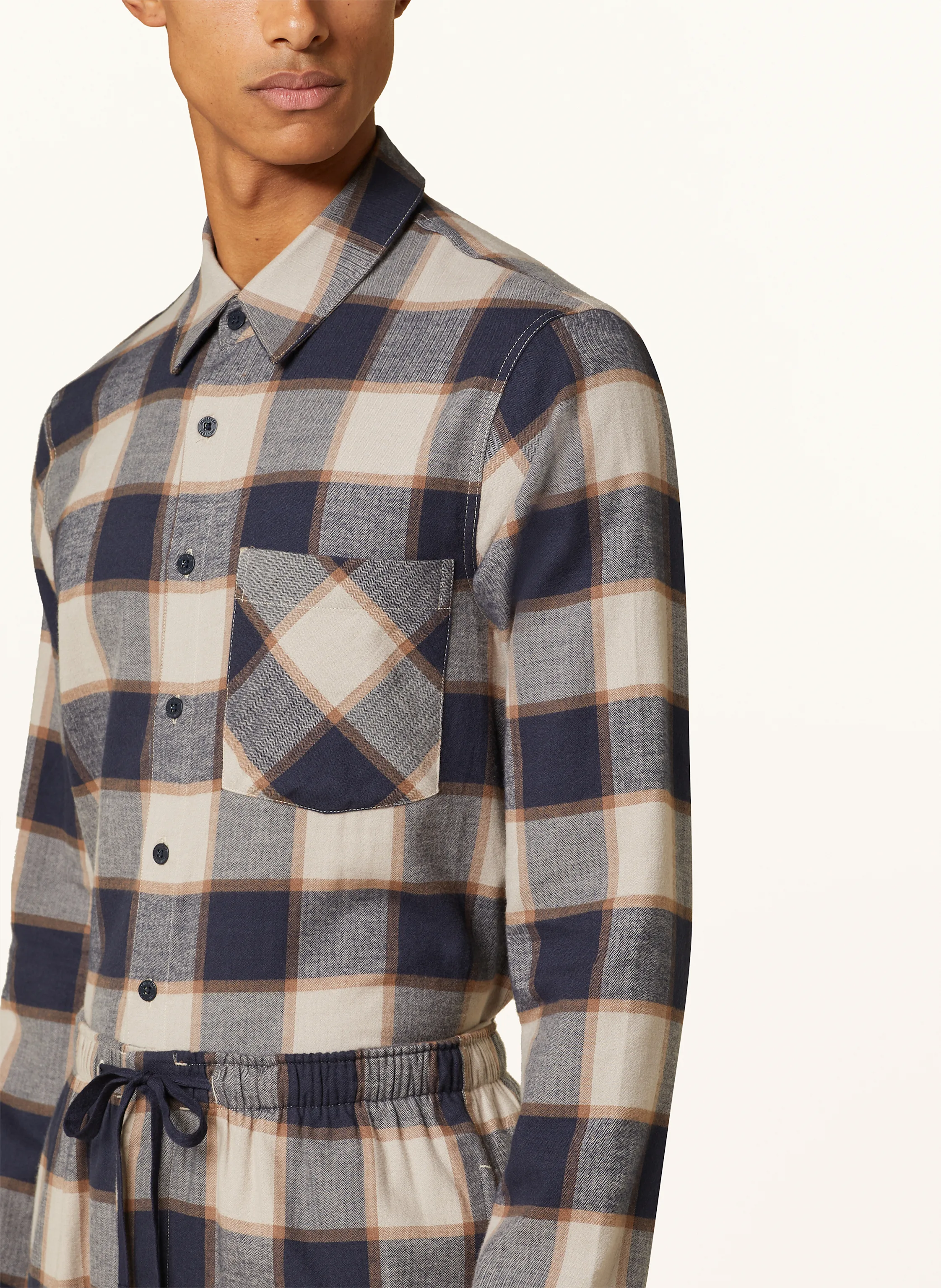 SCHIESSER Schlafanzug SELECTED PREMIUM WARMING aus Flanell