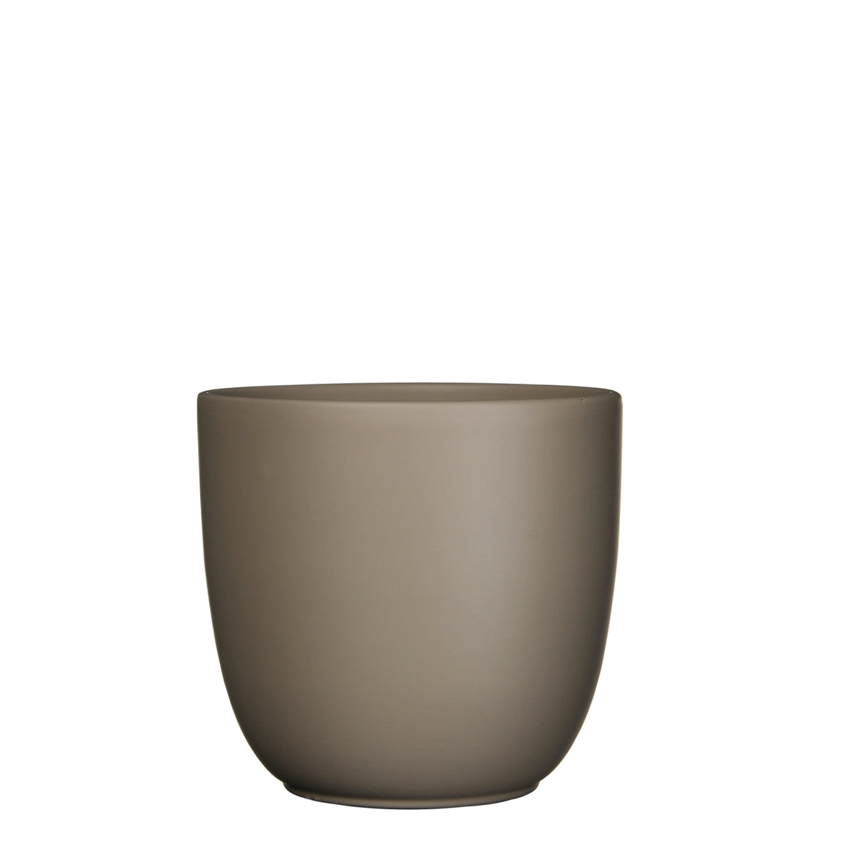 Mica decorations pot de fleurs tusca - 25x25x23 cm - céramique - taupe