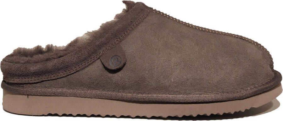 Rohde Livigno heren pantoffel Donker Taupe
