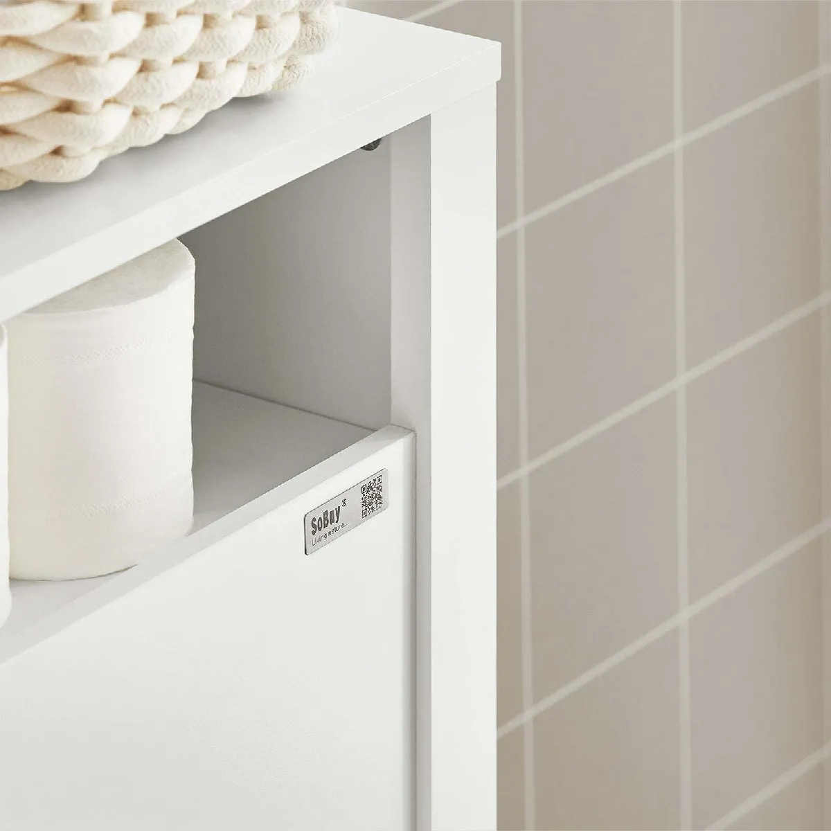 SoBuy BZR83-W Meuble WC blanc