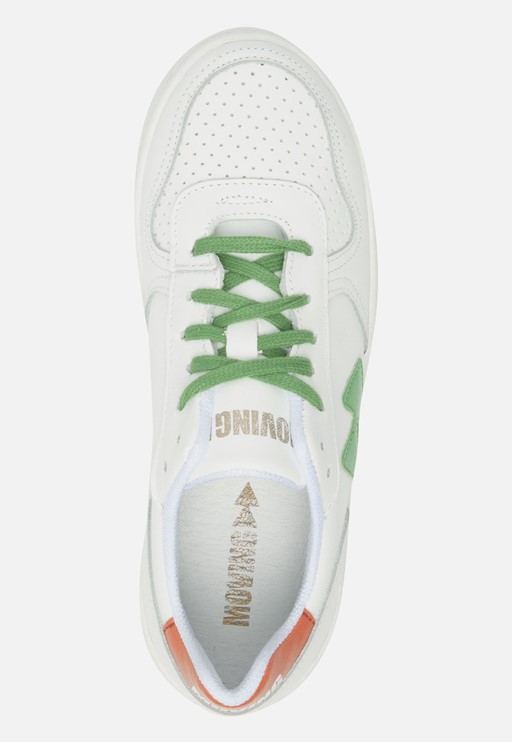 Moving Forward Sneakers wit Leer 100212