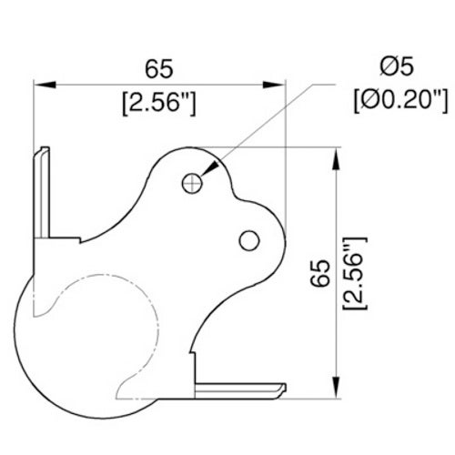 Penn Elcom balhoek 65 x 65 mm
