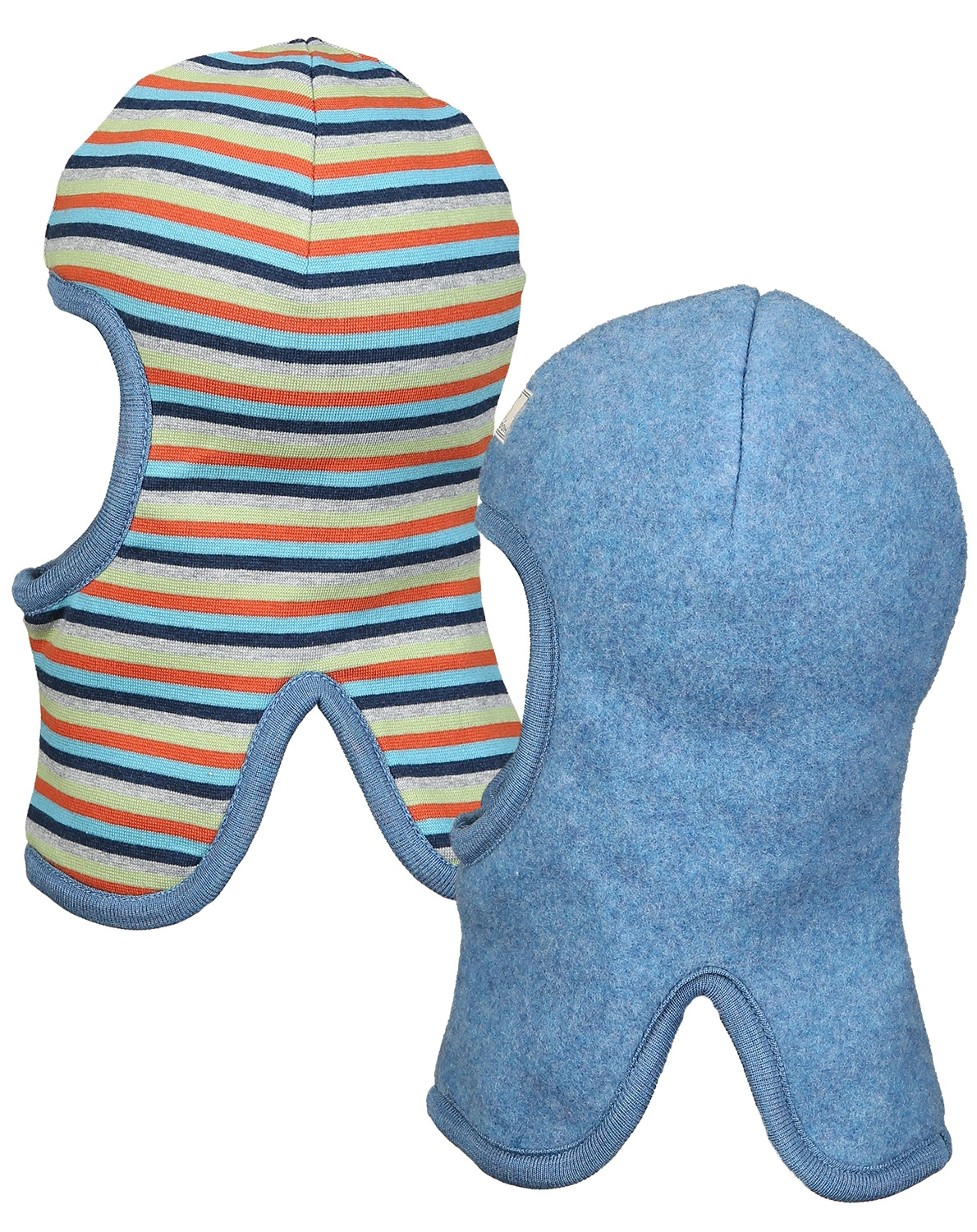Wende-Schlupfmütze SWITCH in jeans/bunt