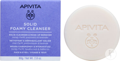 Apivita Solid Foamy Cleanser Nettoyant Visage Et Yeux 80g