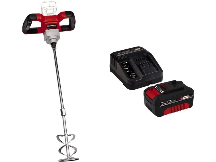Einhell Einhell TE-MX 18 Li akku røreværk m/mørtelpiskeris Ø100 mm. 18V u/batteri og lader - SOLO