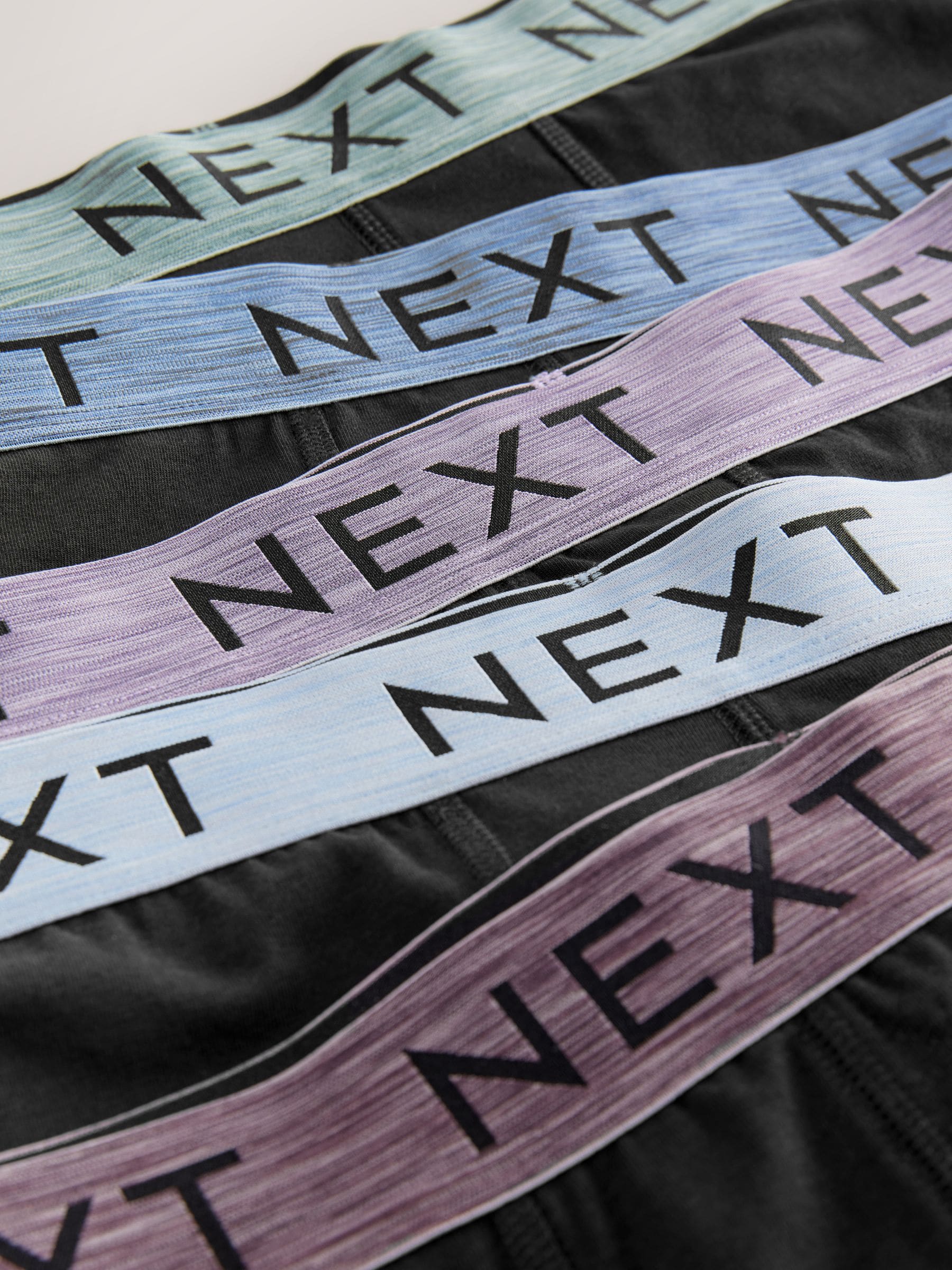 Zwart met gemêleerde tailleband - 5 Hipsterboxershorts