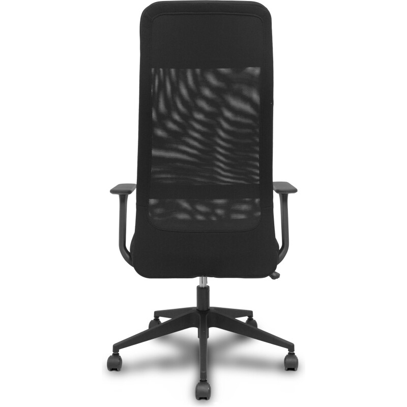 Chaise de bureau Pro536 - tissu noir avec accoudoirs fixes