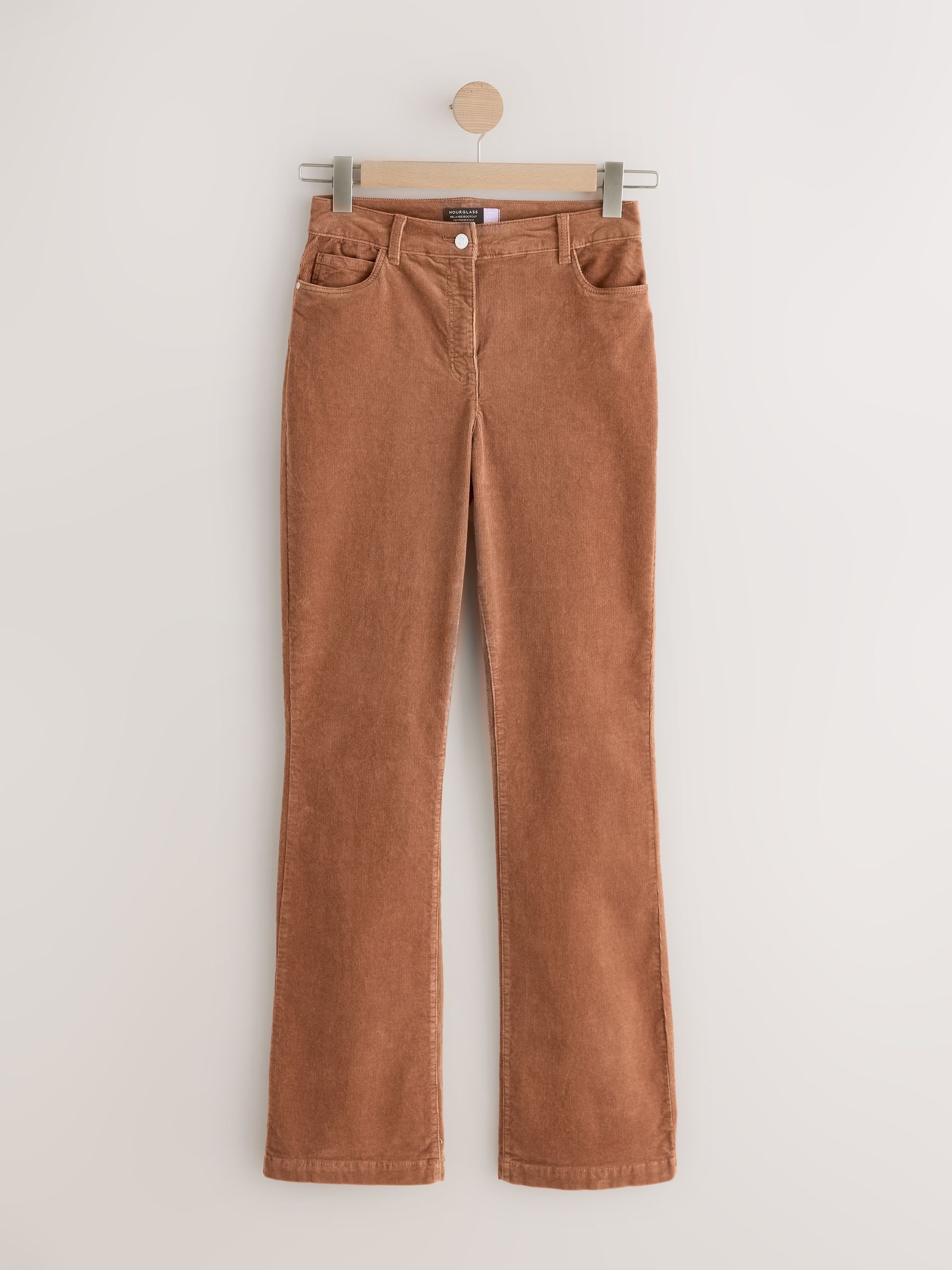 Lichtbruin - Corduroy Bootcut Hourglass Trousers