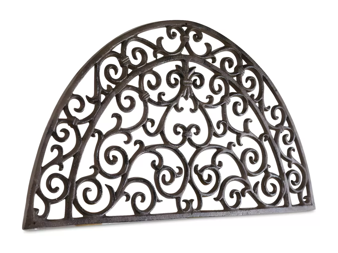Paillasson demi-lune fonte Fonte Marron - Décoration d'Autrefois