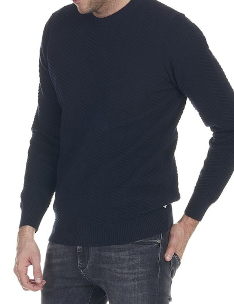 KRONSTADT PULL HOMME MAILLE CHEVRON