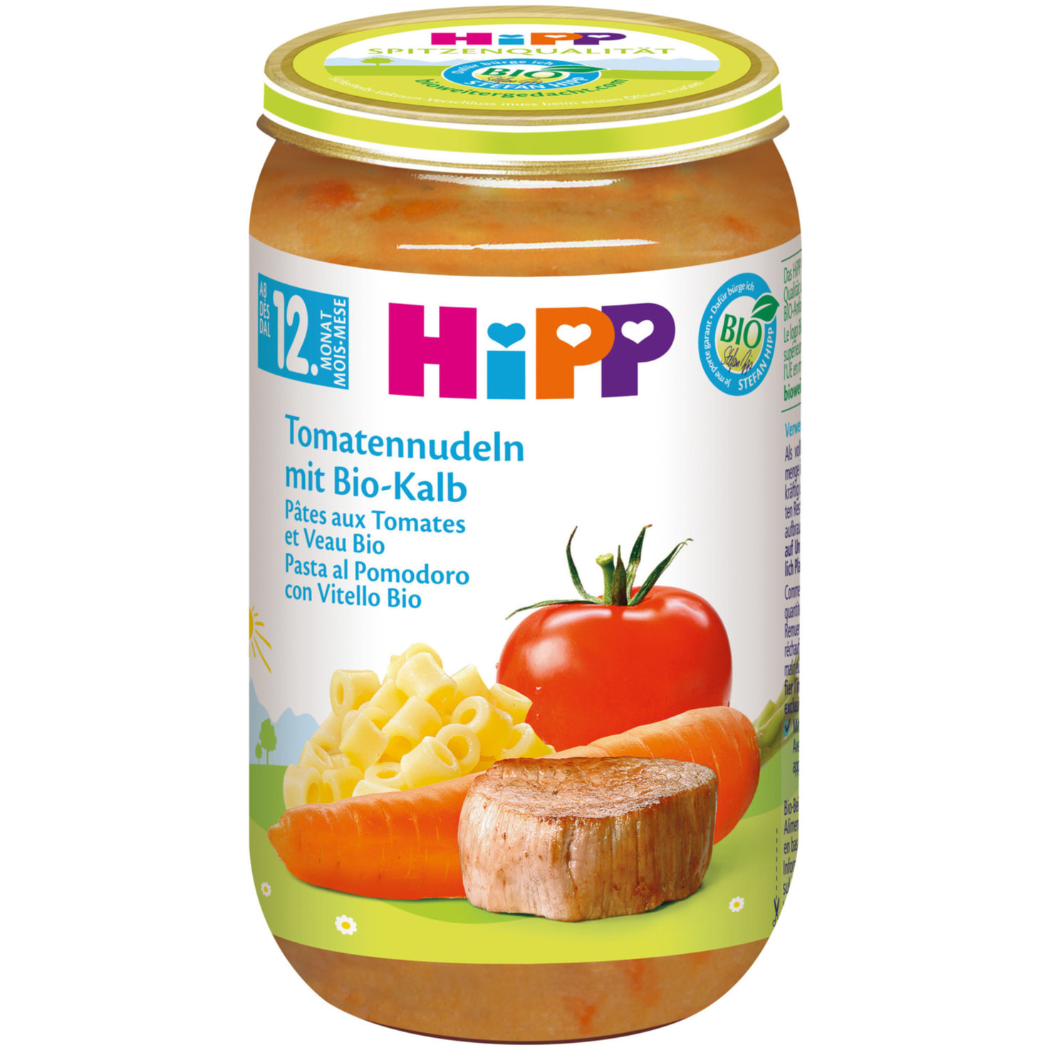 Hipp Bio Brei Tomatennudeln & Kalbfleisch 12+ Monate