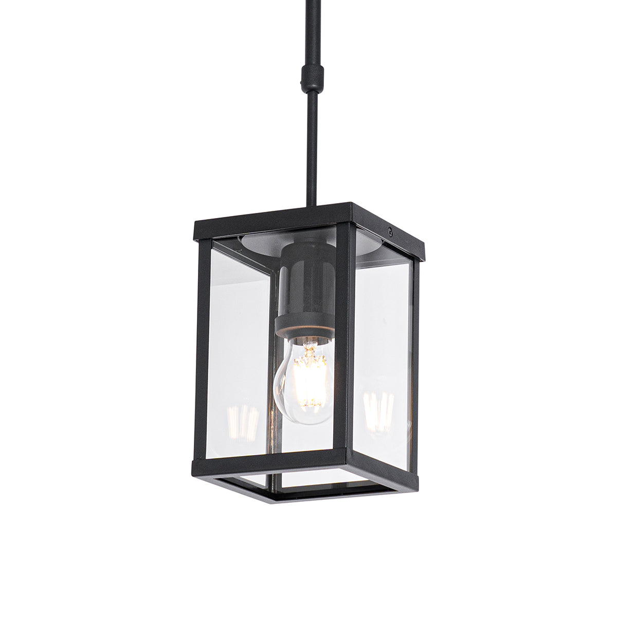 QAZQA IndustriÃ«le buiten hanglamp zwart IP44 - Charlois