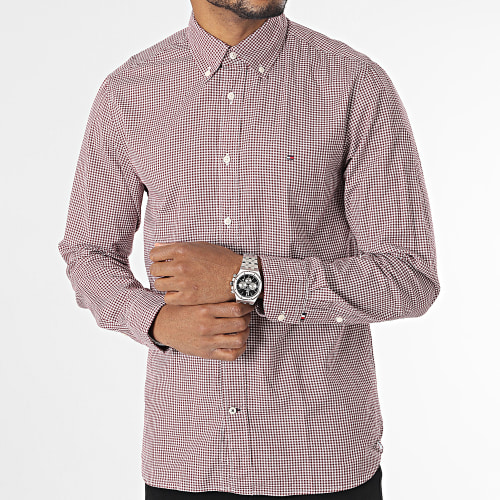 Chemise Manches Longues A Carreaux Soft Flex Gingham 2837 Rouge