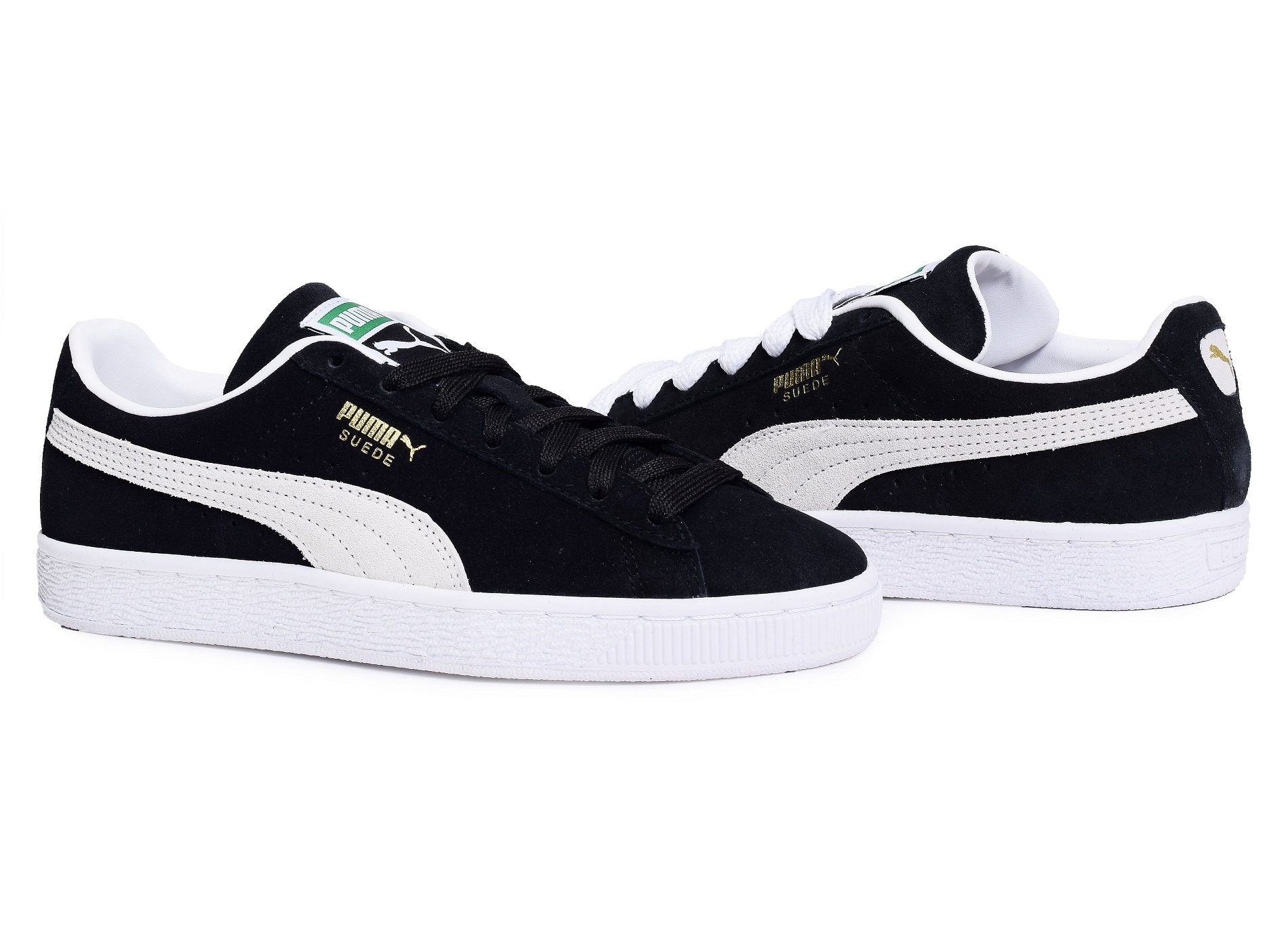 Suede classic noir blanc