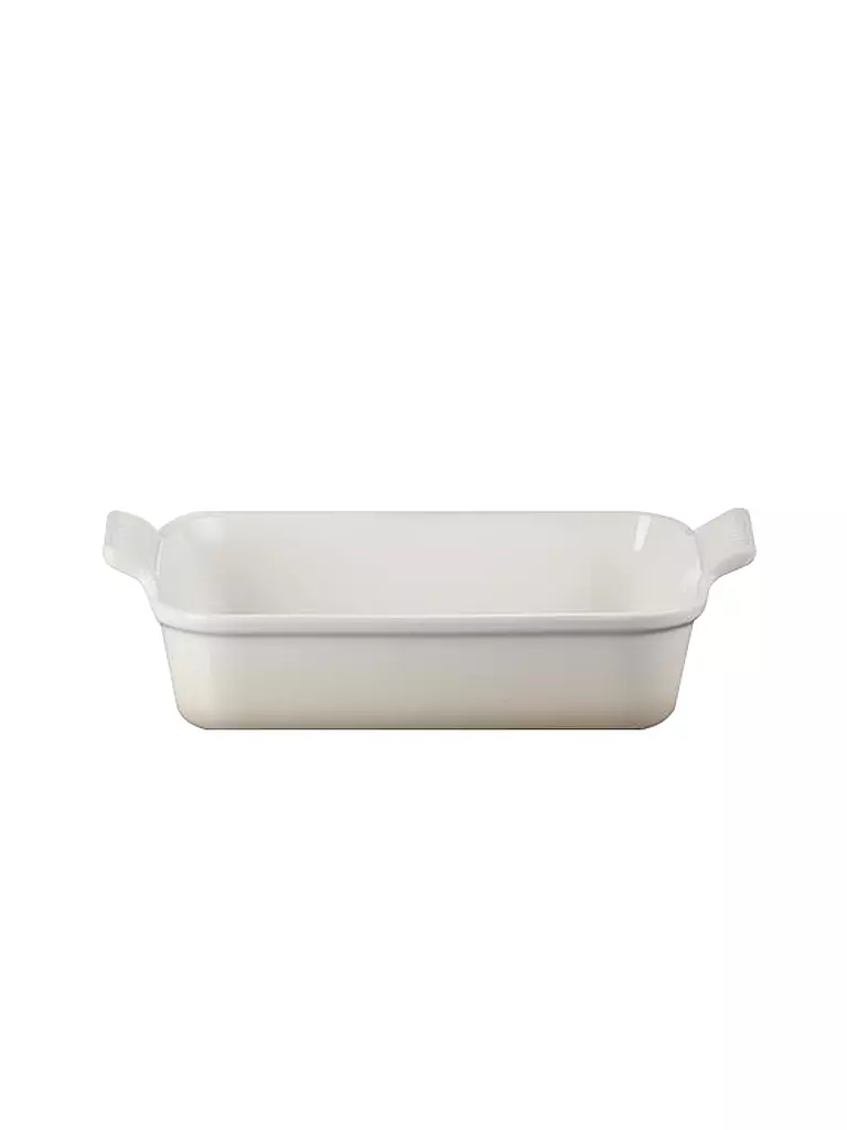 LE CREUSET Rechteckige Auflaufform Tradition aus Steinzeug 26x19cm Meringue creme