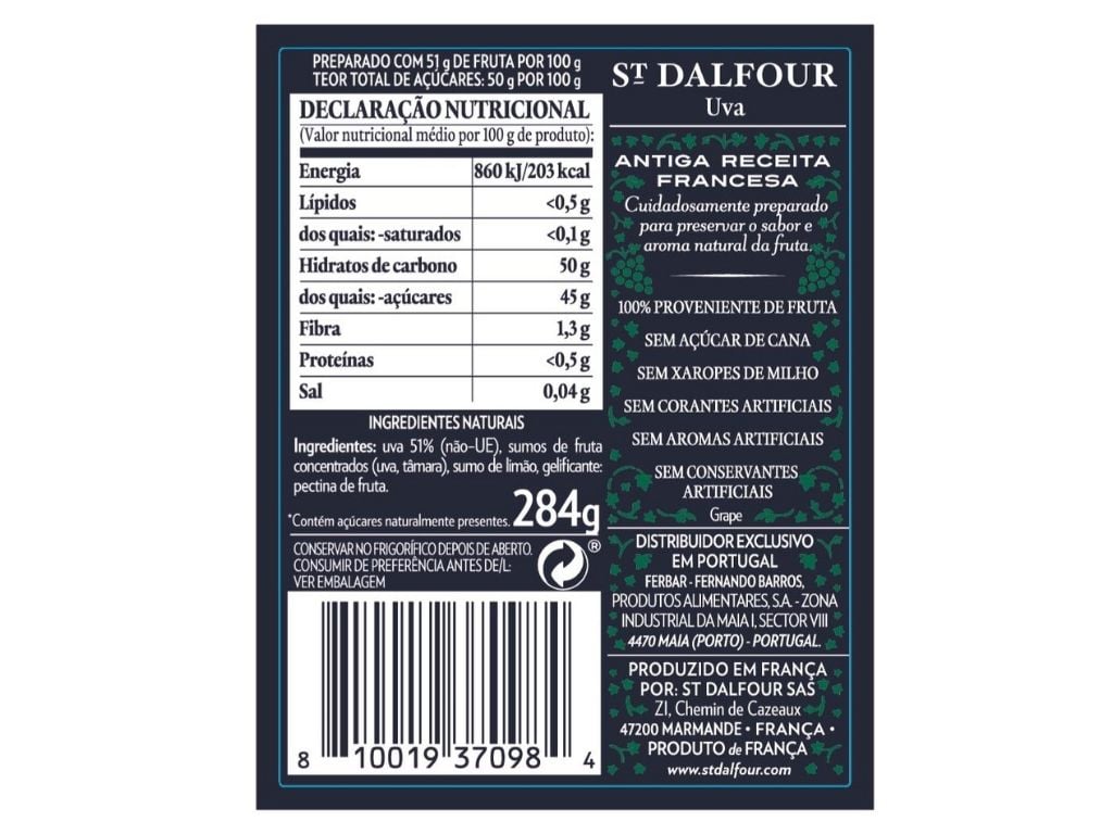 DOCE ST.DALFOUR UVA 284 G