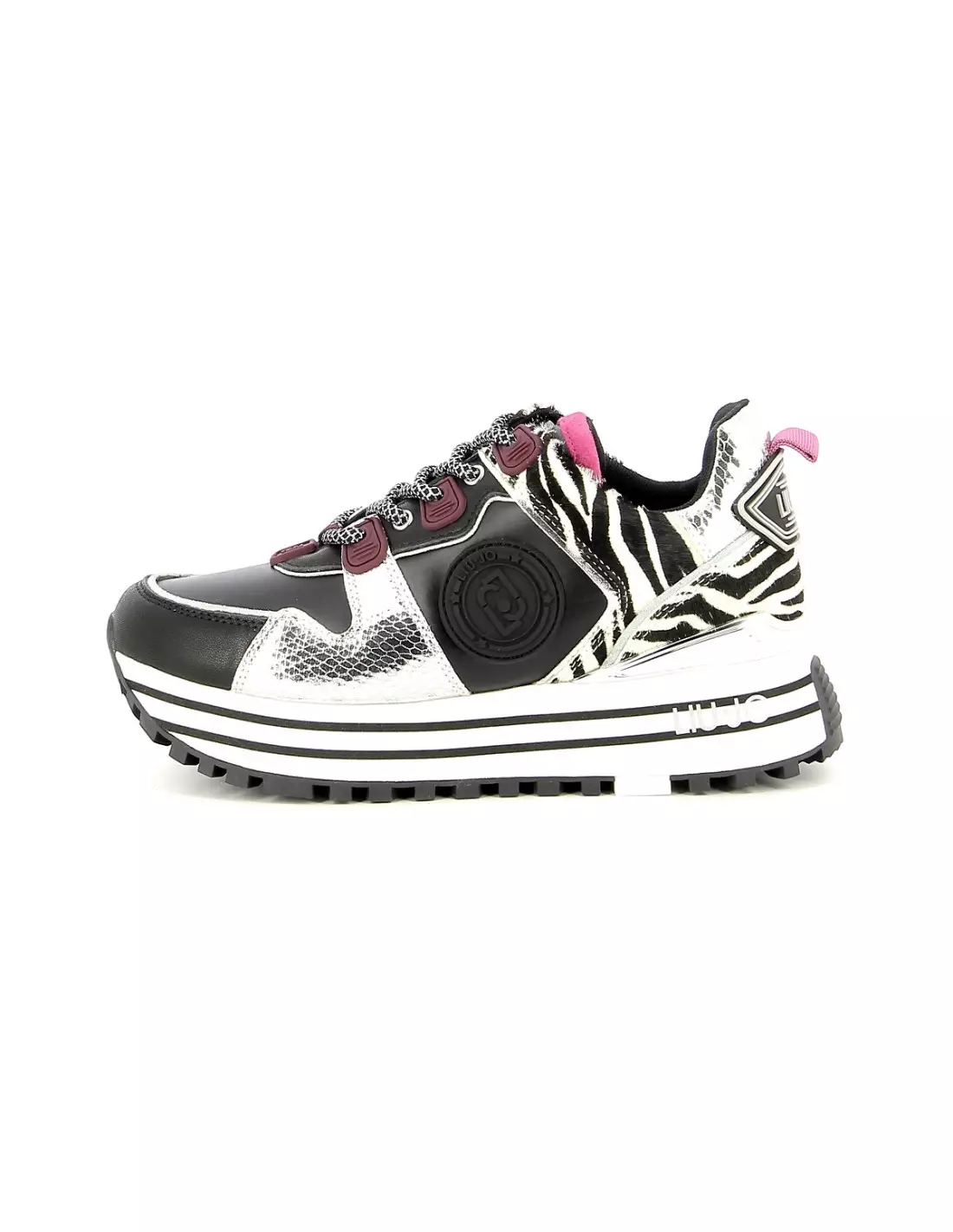 LIU JO MAXI WONDER - Baskets Noirargentzebre