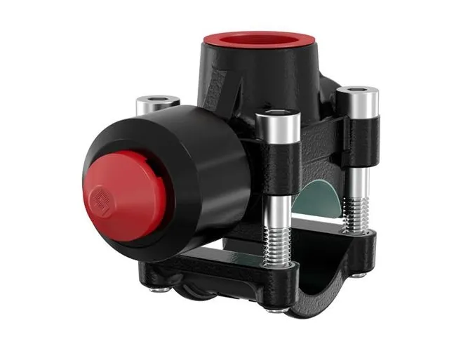 Flamco T-Plus 1-3/4 25 bar - Anboringstee, sort coated. Må ikke bruges til brugsvand