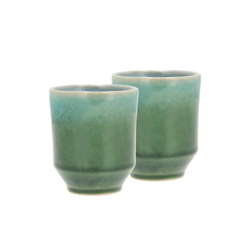 Villa Collection Styles 2-pak Krus, Grøn/ Blå, 18 cl