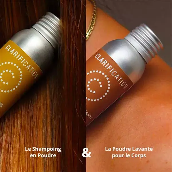 Conjunto Clarification Duo de Pós de Limpeza Orgânicos e Naturais - Corpo e Cabelo - 40g