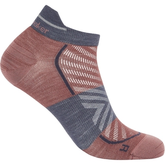 Icebreaker Merino Run  Ultralight Micro Socken Carob / Graphite Herren