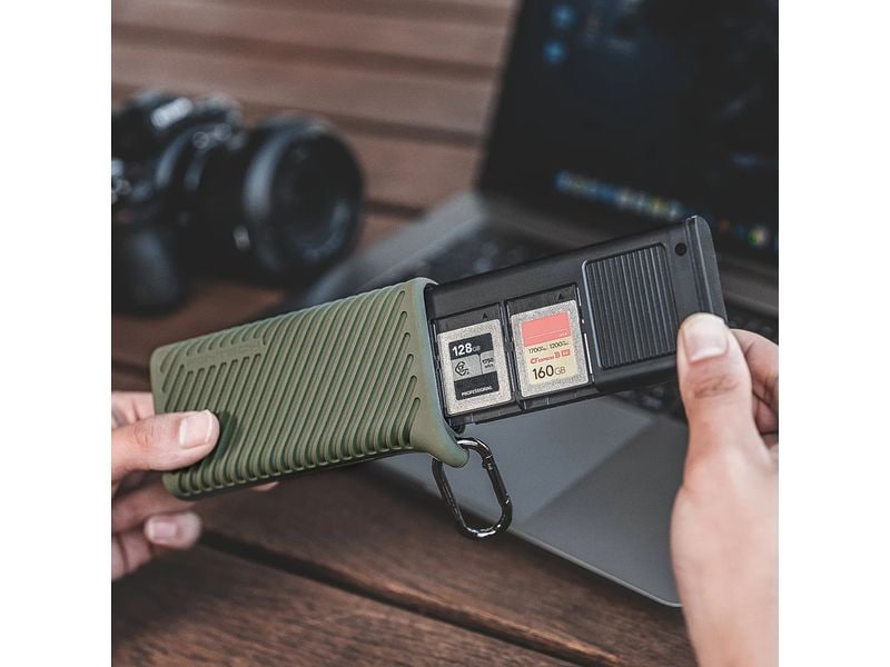 PGYTECH High-speed Card Reader Case CreateMate Typ B - Grün Hochgeschwindigkeits-Kartenleser mit Gehäuse
