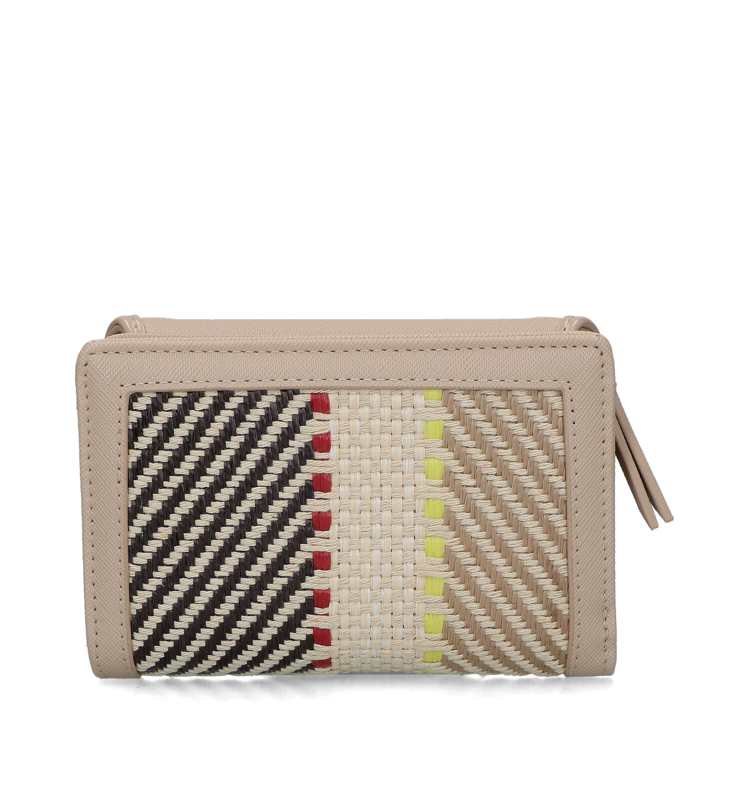 Ritsportemonnee beige