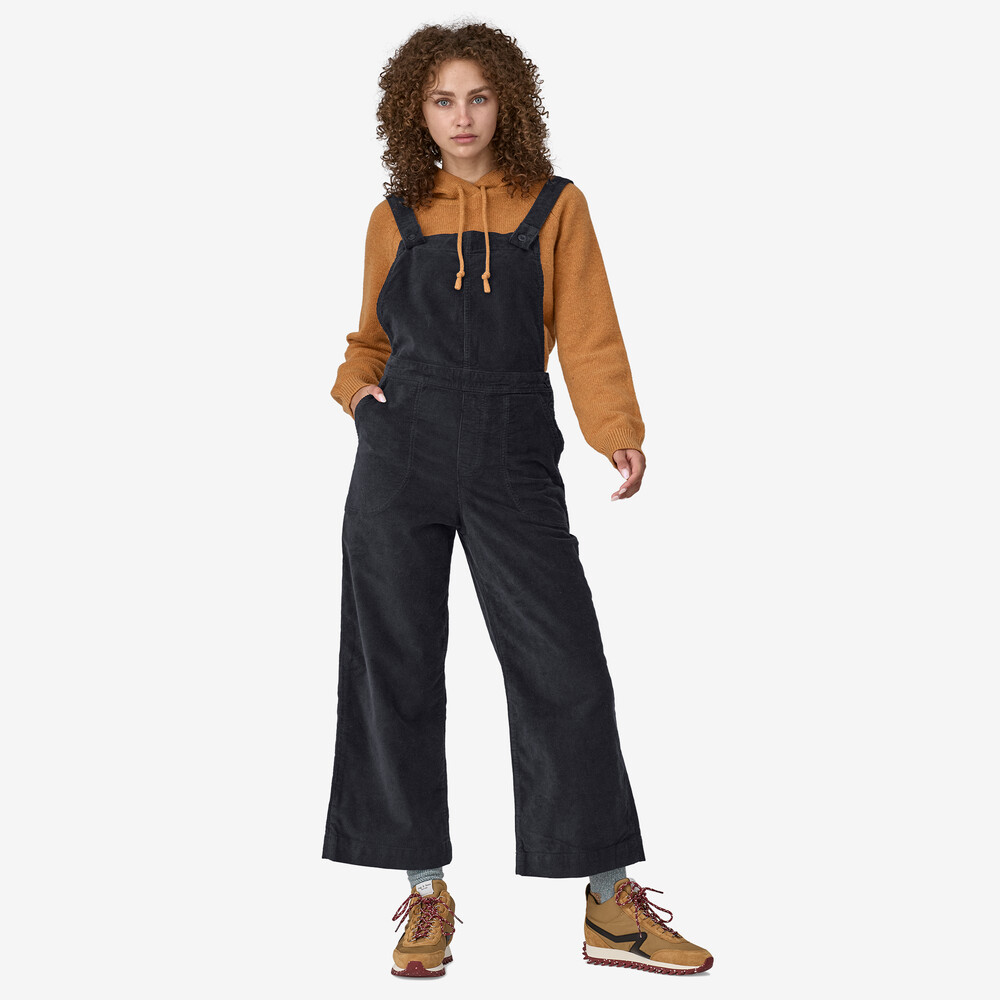 Damen-Cord-Overall mit Stehkragen und kurzem Bein